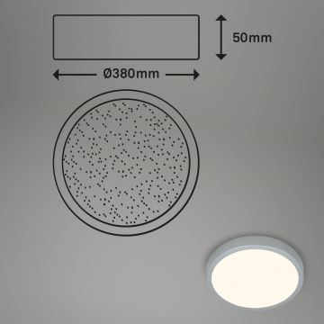 Briloner 3704-014-LED Stmívatelné stropní svítidlo RUNA LED/22W/230V 2700-6500K stříbrná + dálkové ovládání