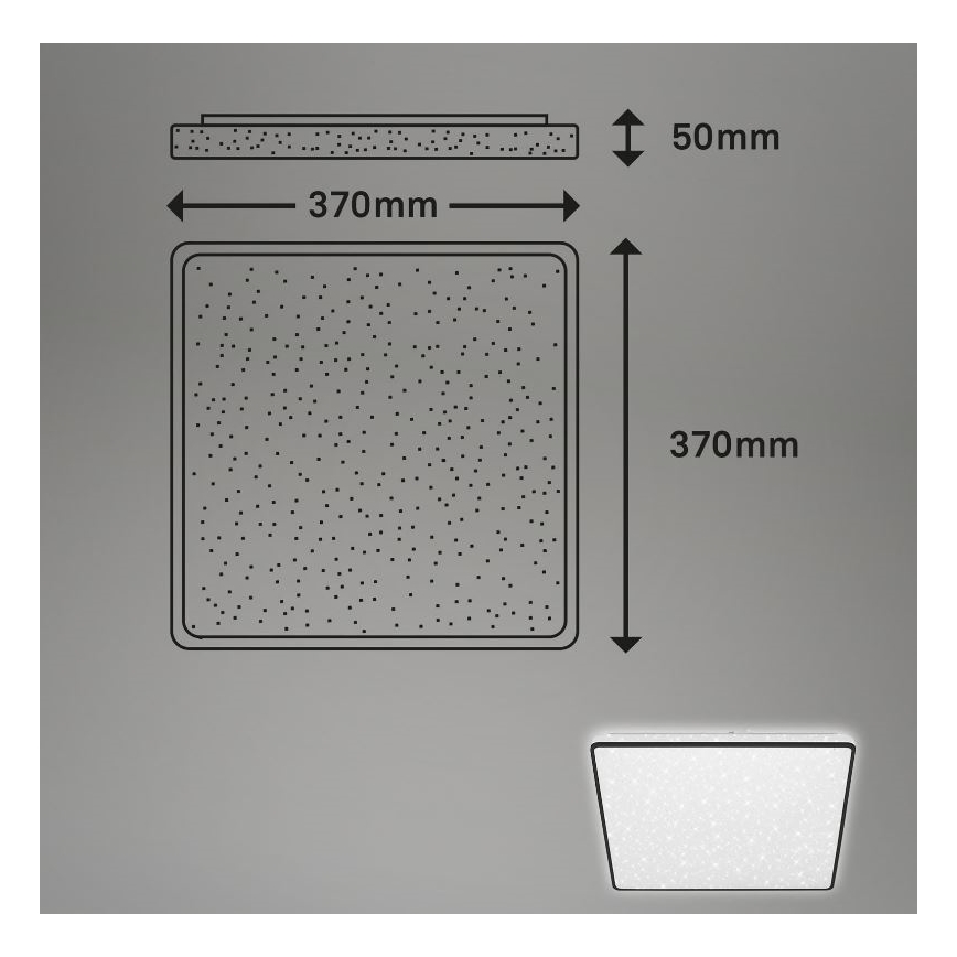 Briloner 3749-415 - LED Stropní svítidlo LINO LED/24W/230V černá