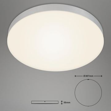 Briloner 7068-014 - LED Stropní svítidlo FLAME LED/24,5W/230V 3000K pr. 38 cm stříbrná