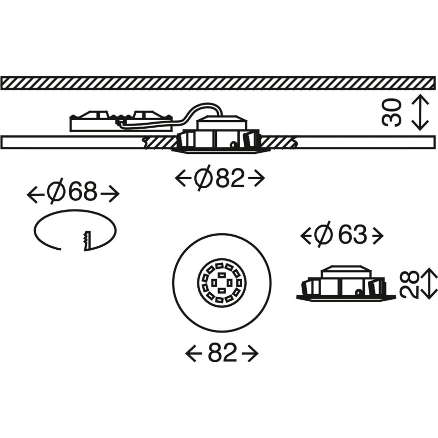 Briloner 7209-012 - LED Koupelnové podhledové svítidlo LED/5W/230V IP23