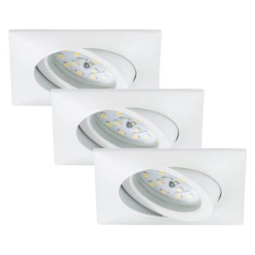 Briloner 7210-036 - SADA 3x LED Koupelnové podhledové svítidlo ATTACH LED/5W/230V IP23 bílá