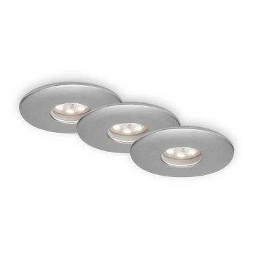 Briloner 7240-039 - SADA 3x LED Koupelnové podhledové svítidlo LED/1,8W/230V IP44