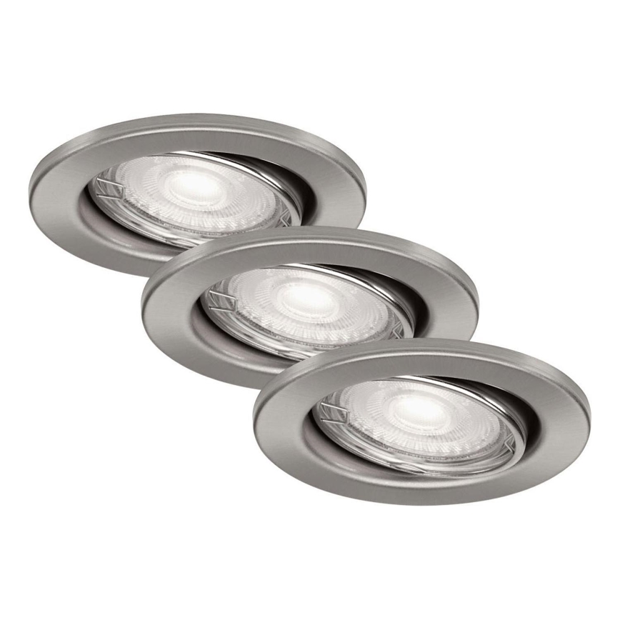 Briloner 7277-032 - SADA 3x LED Stmívatelné koupelnové podhledové svítidlo 1xGU10/5W/230V IP23