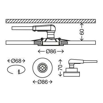 Briloner 7277-039 - SADA 3x LED Stmívatelné koupelnové podhledové svítidlo 1xGU10/5W/230V IP23