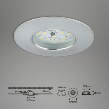 Briloner 7295-019 - LED Stmívatelné koupelnové podhledové svítidlo ATTACH LED/6,5W/230V IP44