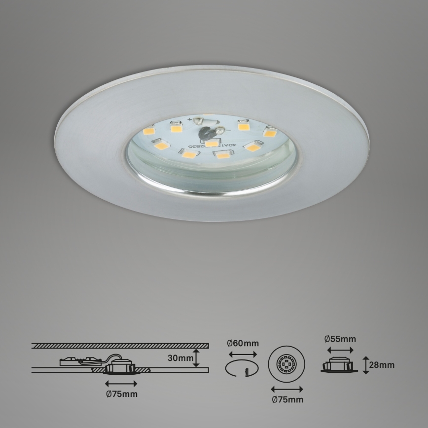 Briloner 7295-019 - LED Stmívatelné koupelnové podhledové svítidlo ATTACH LED/6,5W/230V IP44