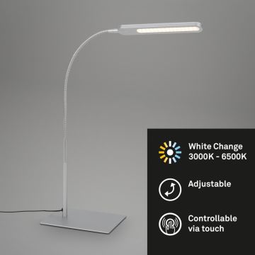 Briloner 7389-014 - LED Stmívatelná dotyková flexibilní stolní lampa SERVO LED/8W/230V 3000/4000/6500K