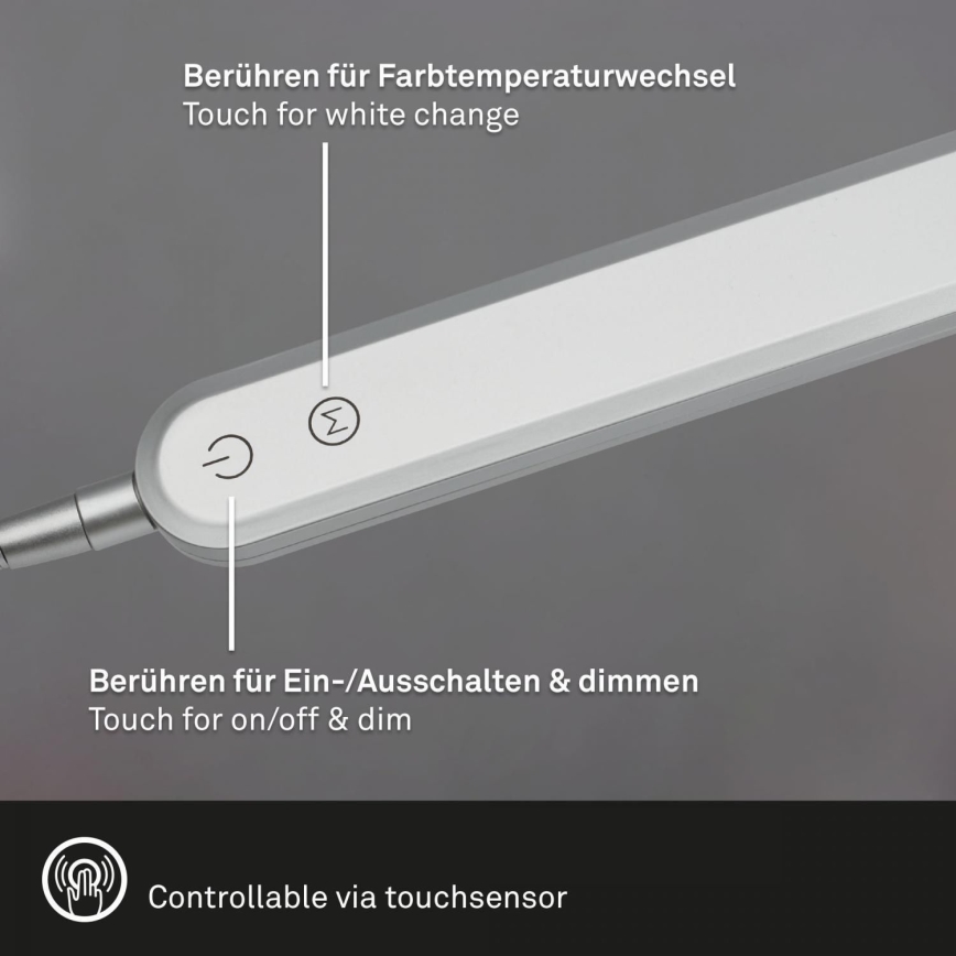 Briloner 7389-014 - LED Stmívatelná dotyková flexibilní stolní lampa SERVO LED/8W/230V 3000/4000/6500K