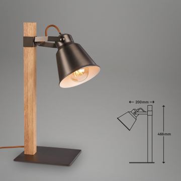 Briloner 7406-014 - Stolní lampa TALE 1xE27/25W/230V hnědá