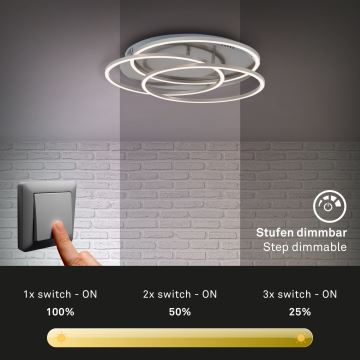 Briloner - LED Stmívatelné stropní svítidlo FRAMES LED/60W/230V matný chrom