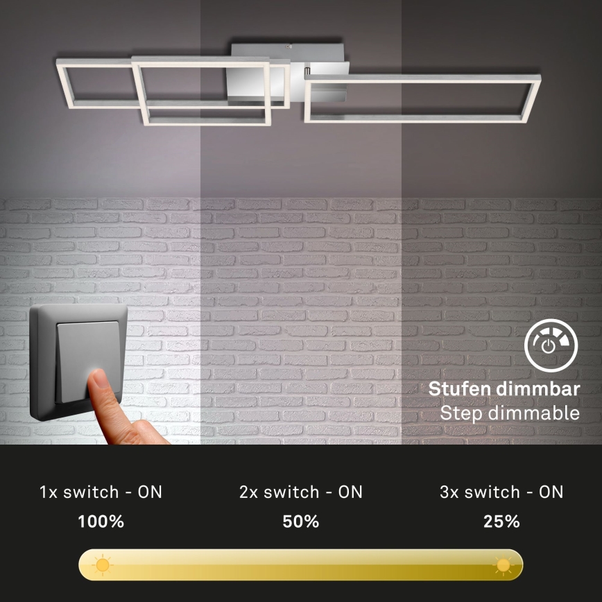 Briloner - LED Stmívatelný přisazený lustr FRAME LED/44W/230V