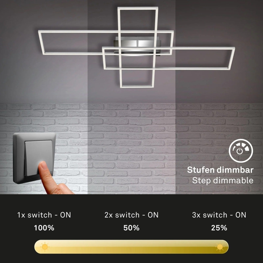 Briloner - LED Stmívatelný přisazený lustr FRAME LED/50W/230V