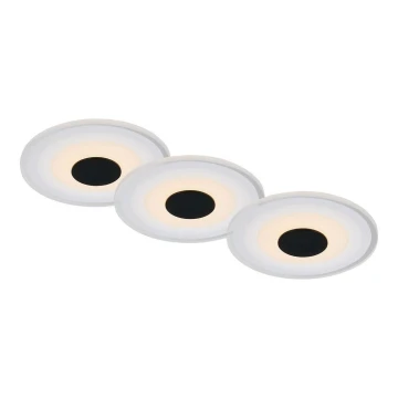 Briloner - SADA 3x LED Koupelnové podhledové svítidlo LED/6W/230V IP44 černá