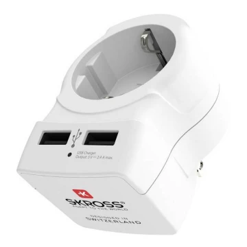 Cestovní adaptér pro USA 230V + 2x USB port