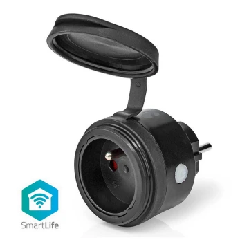 Chytrá zásuvka Smartlife 3680W/230V Typ E/16A Wi-Fi IP44 černá