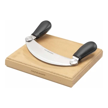 Cole&Mason - Kuchyňské prkénko a kolíbkový nůž 21,5x51,5 cm buk