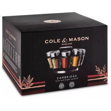 Cole&Mason - Otočný stojan s kořenkami MASTER 9 ks