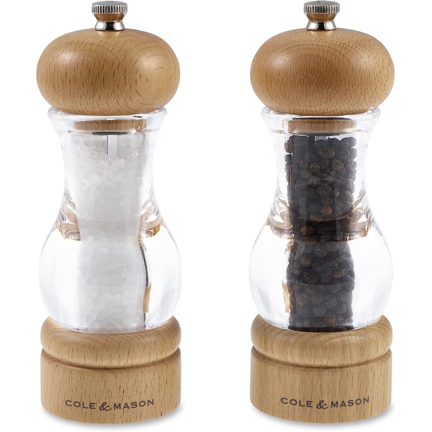 Cole&Mason - Sada mlýnků na sůl a pepř BEECH 2 ks buk 16,5 cm