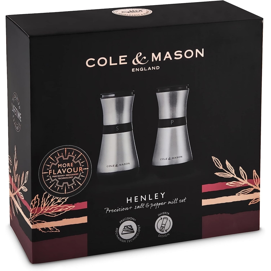 Cole&Mason - Sada mlýnků na sůl a pepř HENLEY 2 ks 13,5 cm