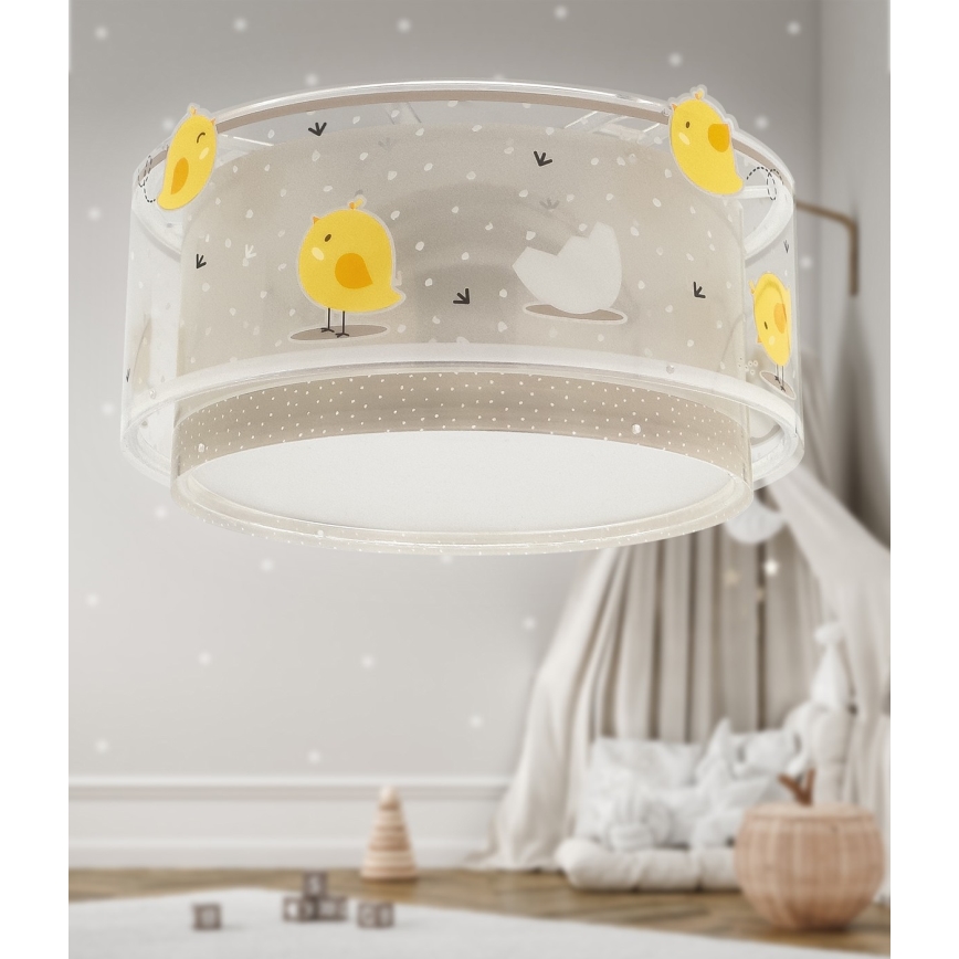 Dalber 76876 - Dětské stropní svítidlo BABY CHICK 2xE27/15W/230V