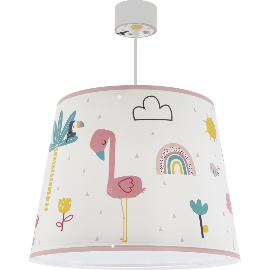 Dalber 82462 - Dětský lustr FLAMINGO 1xE27/15W/230V