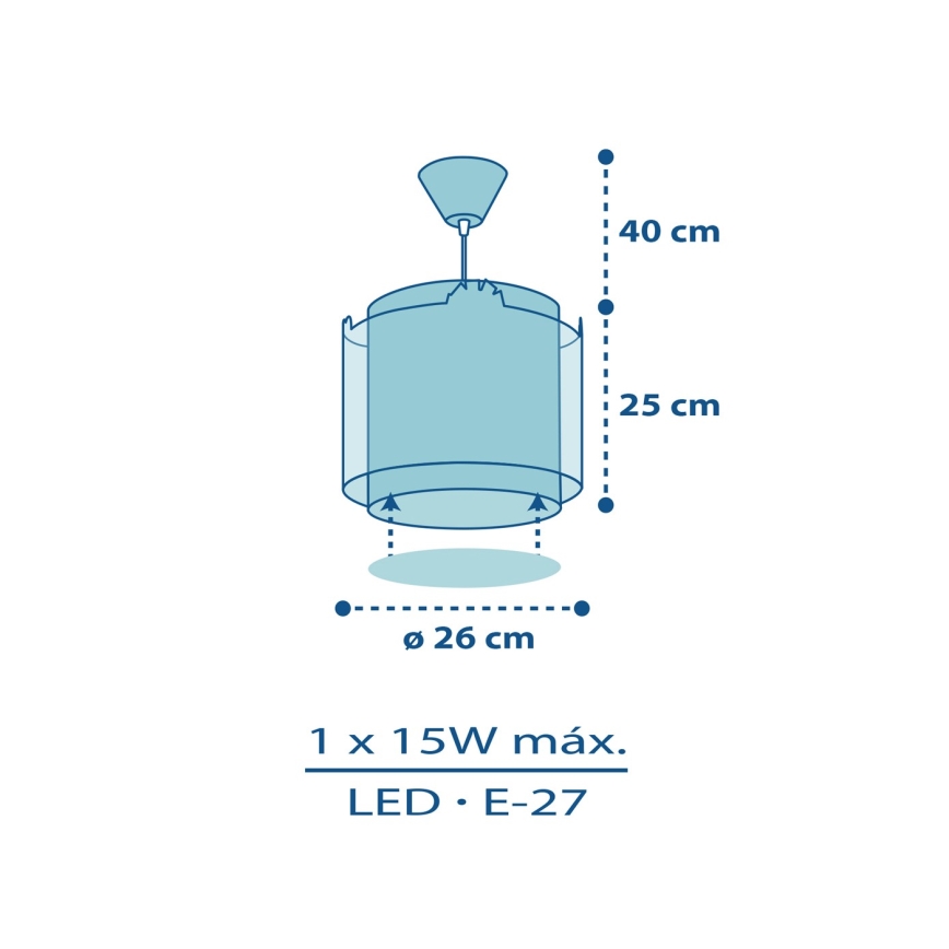 Dalber D-76112 - Dětský lustr JUNGLE 1xE27/15W/230V