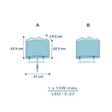 Dalber D-76118 - Dětské nástěnné svítidlo JUNGLE 1xE27/15W/230V