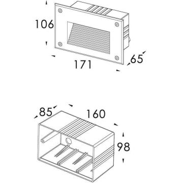 Deko-Light 100028 - Vestavné svítidlo SIDE 1xG9/40W/230V IP65