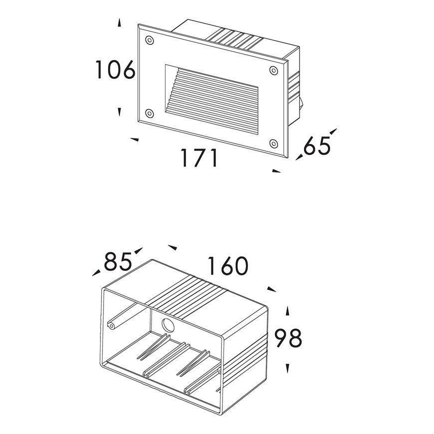 Deko-Light 100028 - Vestavné svítidlo SIDE 1xG9/40W/230V IP65