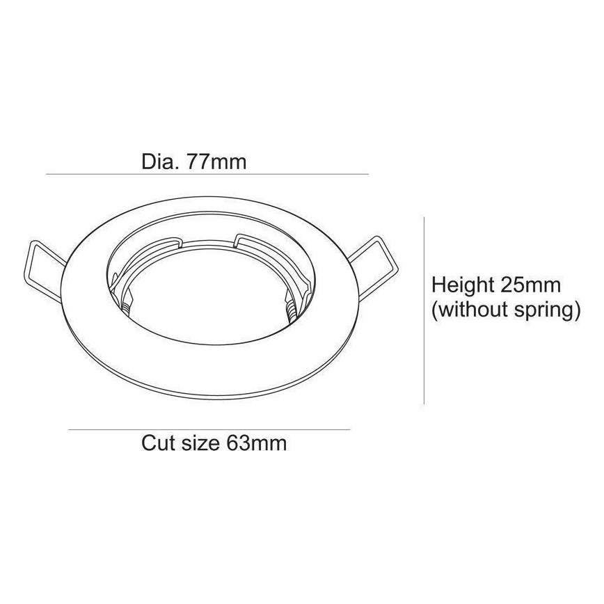 Deko-Light 120017 - Podhledové svítidlo RUND 1xGU5,3-MR16/35W/12V bílá