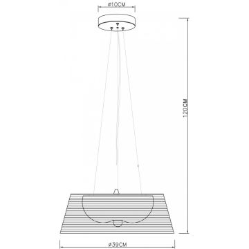 Deko-Light 342031 - Lustr na lanku FILO 3xE27/60W/230V pr. 39 cm stříbrná