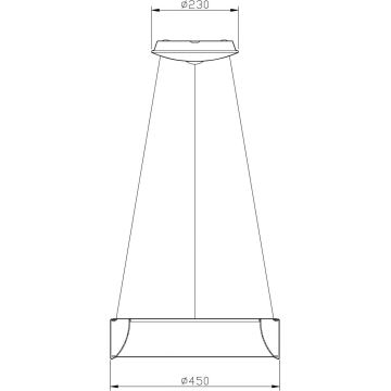 Deko-Light 342122 - LED Stmívatelný lustr na lanku SCULPTORIS LED/27W/230V 3000K pr. 45 cm