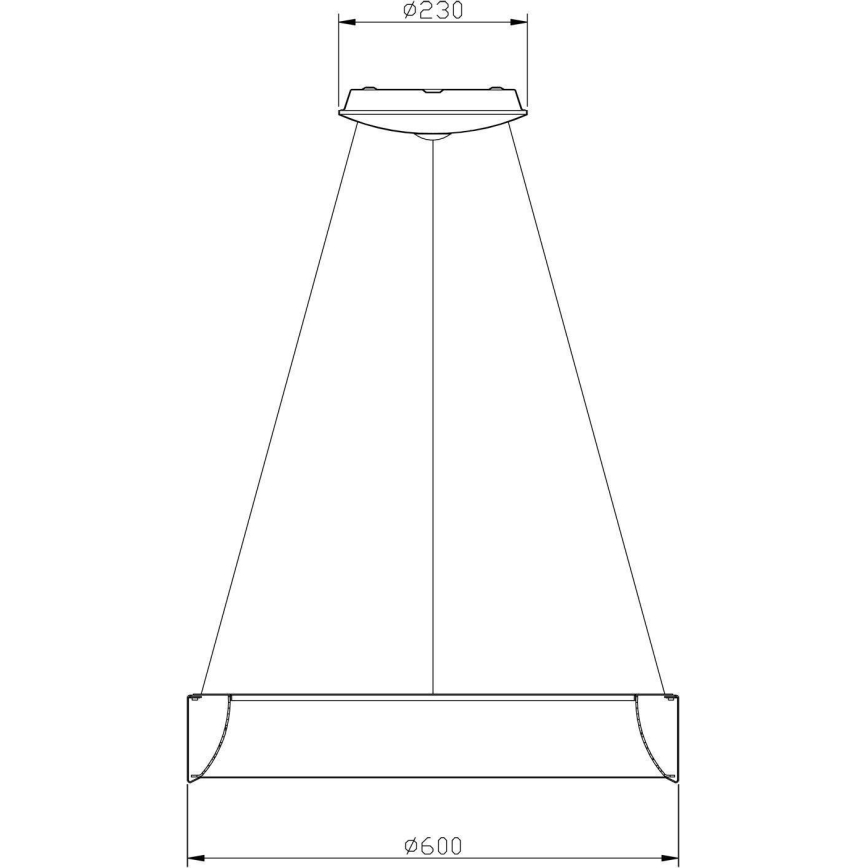Deko-Light 342125 - LED Stmívatelný lustr na lanku SCULPTORIS LED/27W/230V 4000K pr. 60 cm