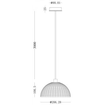 Deko-Light 342142 - Lustr na lanku BASKET 1xE27/40W/230V pr. 20 cm