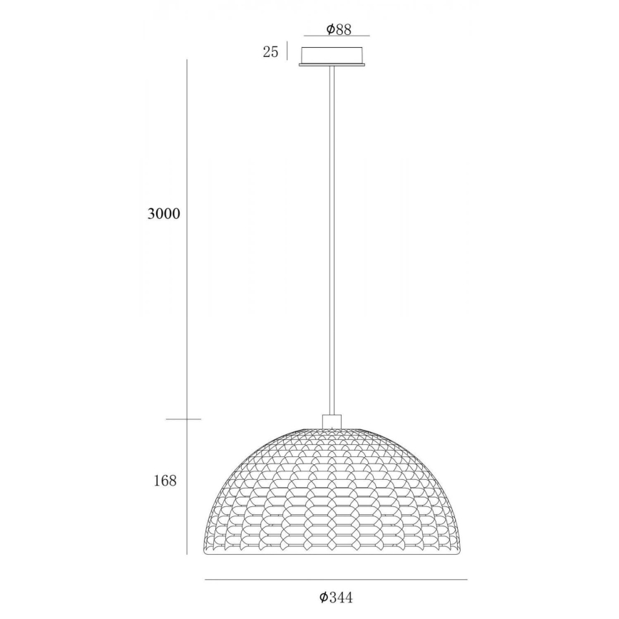 Deko-Light 342143 - Lustr na lanku BASKET 1xE27/40W/230V pr. 35 cm