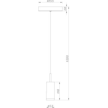 Deko-Light 348037 - LED Stmívatelný lustr na lanku DABIH LED/7,2W/230V 3000K bílá