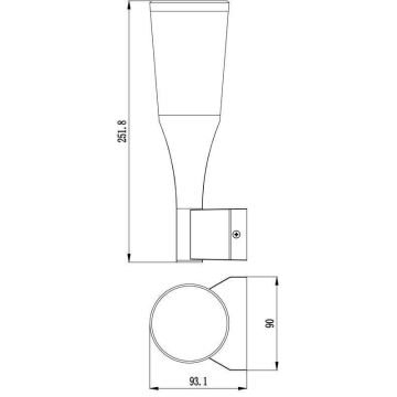 Deko-Light 731083 - LED Venkovní nástěnné svítidlo BESSMA LED/9,6W/230V IP54 antracit