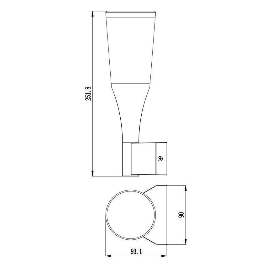 Deko-Light 731083 - LED Venkovní nástěnné svítidlo BESSMA LED/9,6W/230V IP54 antracit