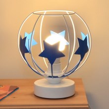 Dětská stolní lampa STARS 1xE27/15W/230V modrá/bílá