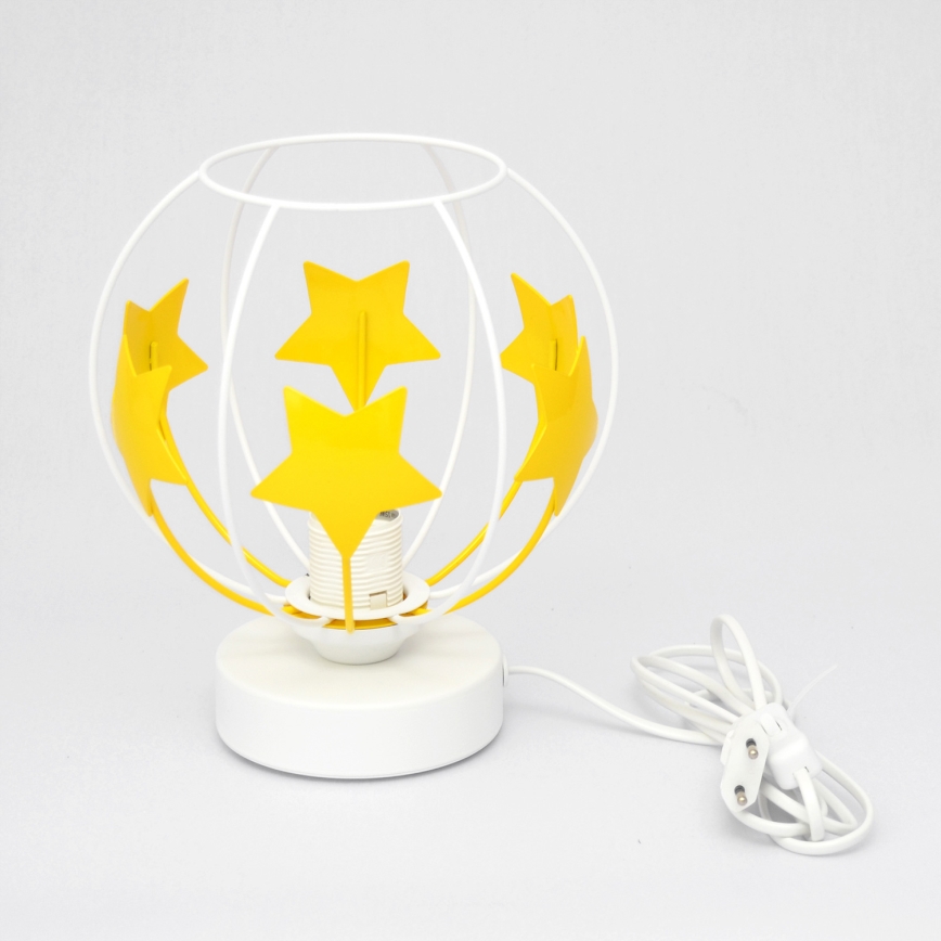 Dětská stolní lampa STARS 1xE27/15W/230V žlutá/bílá