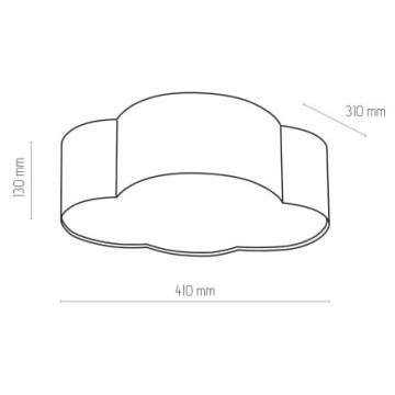 Dětské stropní svítidlo CLOUD MINI 2xE27/15W/230V