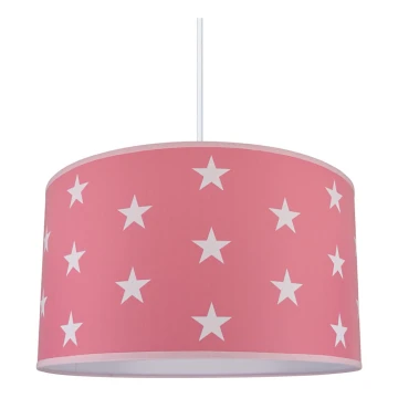 Dětský lustr STARS PINK 1xE27/60W/230V