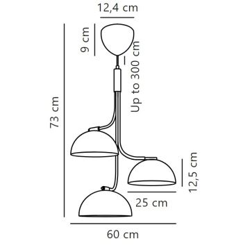 DFTP by Nordlux - Lustr na lanku TULLIO 3xE14/25W/230V černá