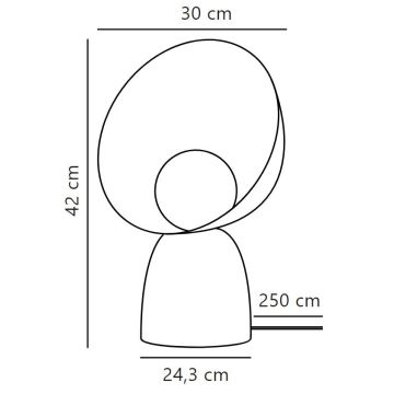 DFTP by Nordlux - Stolní lampa HELLO 1xE14/25W/230V černá