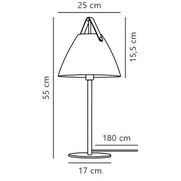 DFTP by Nordlux - Stolní lampa STRAP 1xE27/40W/230V bílá