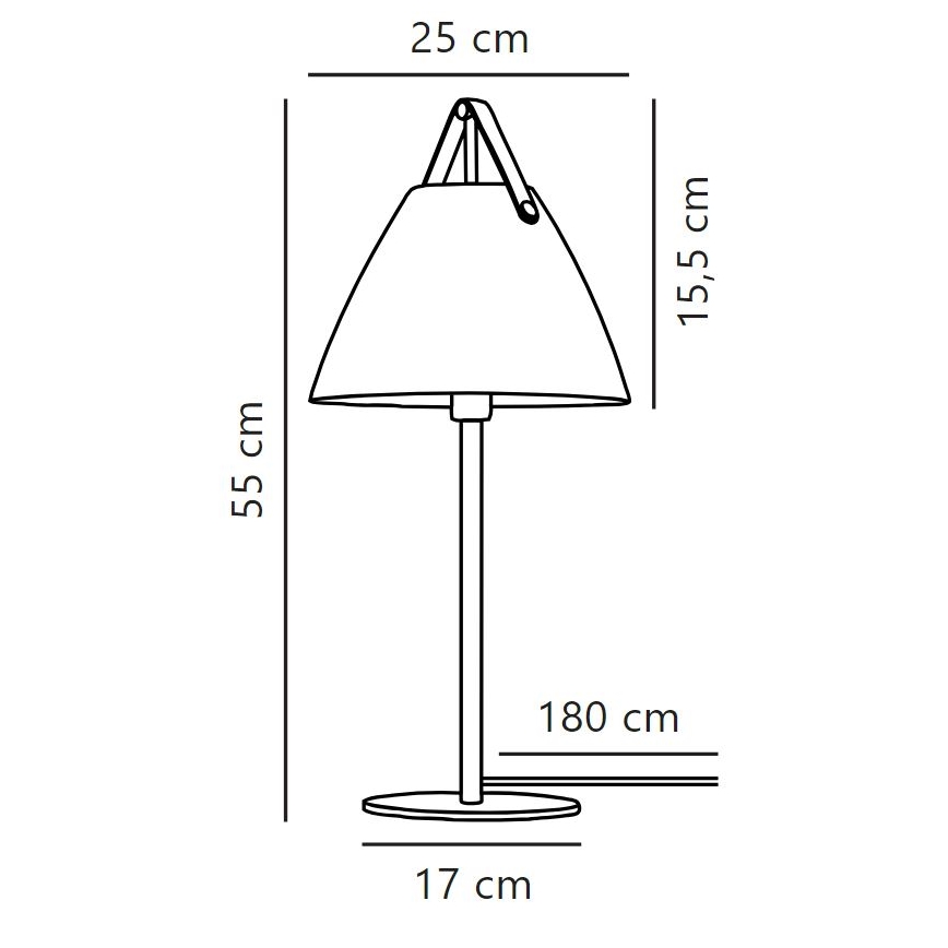 DFTP by Nordlux - Stolní lampa STRAP 1xE27/40W/230V bílá