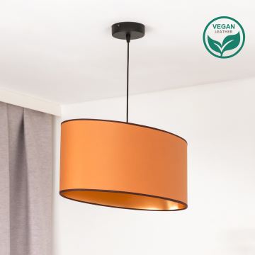 Duolla - Lustr na lanku OVAL VEGAN 1xE27/15W/230V hnědá