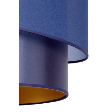 Duolla - Lustr na lanku PARIS 1xE27/15W/230V pr. 40 cm modrá/zlatá