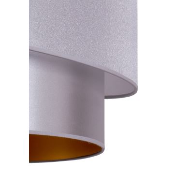 Duolla - Lustr na lanku PARIS 1xE27/15W/230V pr. 40 cm stříbrná/zlatá