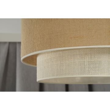 Duolla - Lustr na lanku YUTE BOHO 3xE27/15W/230V pr. 60 cm hnědá/šedá